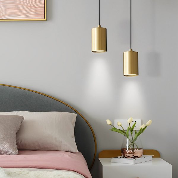 Cylindrical Minimalist Copper Electroplated Nordic Chandelier Spotlight - Image 2