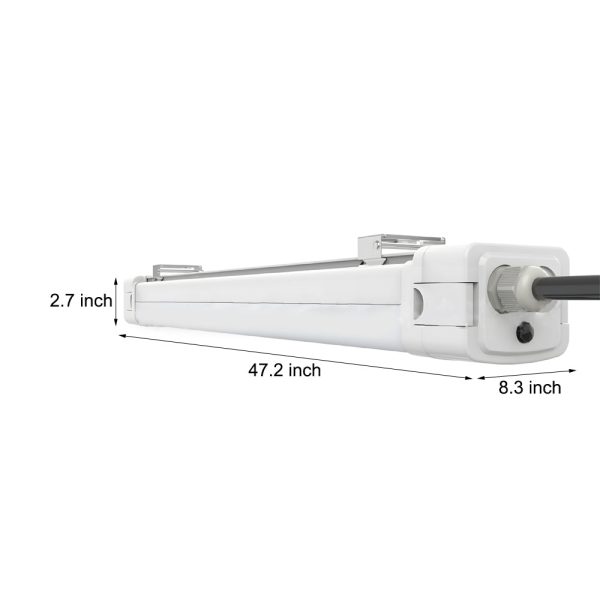 47 inch LED Linear Tri-proof Light IP65 White Vapor Tight Flush Mount Ceiling Light, 3000K/5000K - Image 4