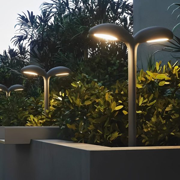 Aluminum 2-Light LED Warm Light Outdoor Landscape Pathway Lights