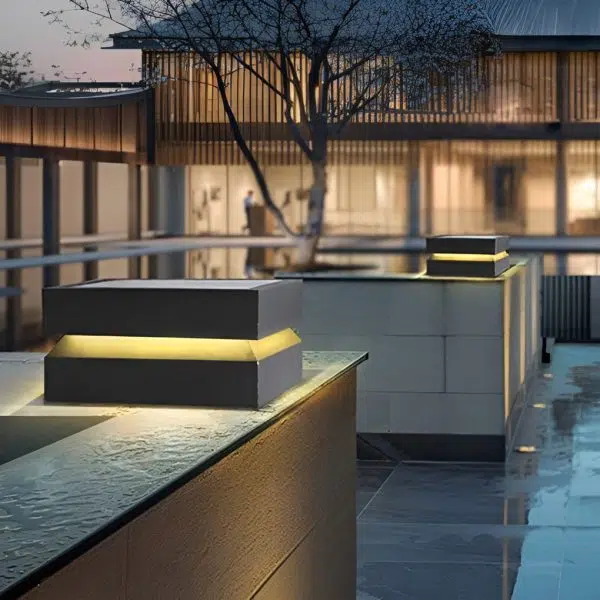 Square LED 16w Waterproof Black Modern Solar Post Caps Lights Pillar Light - Image 4