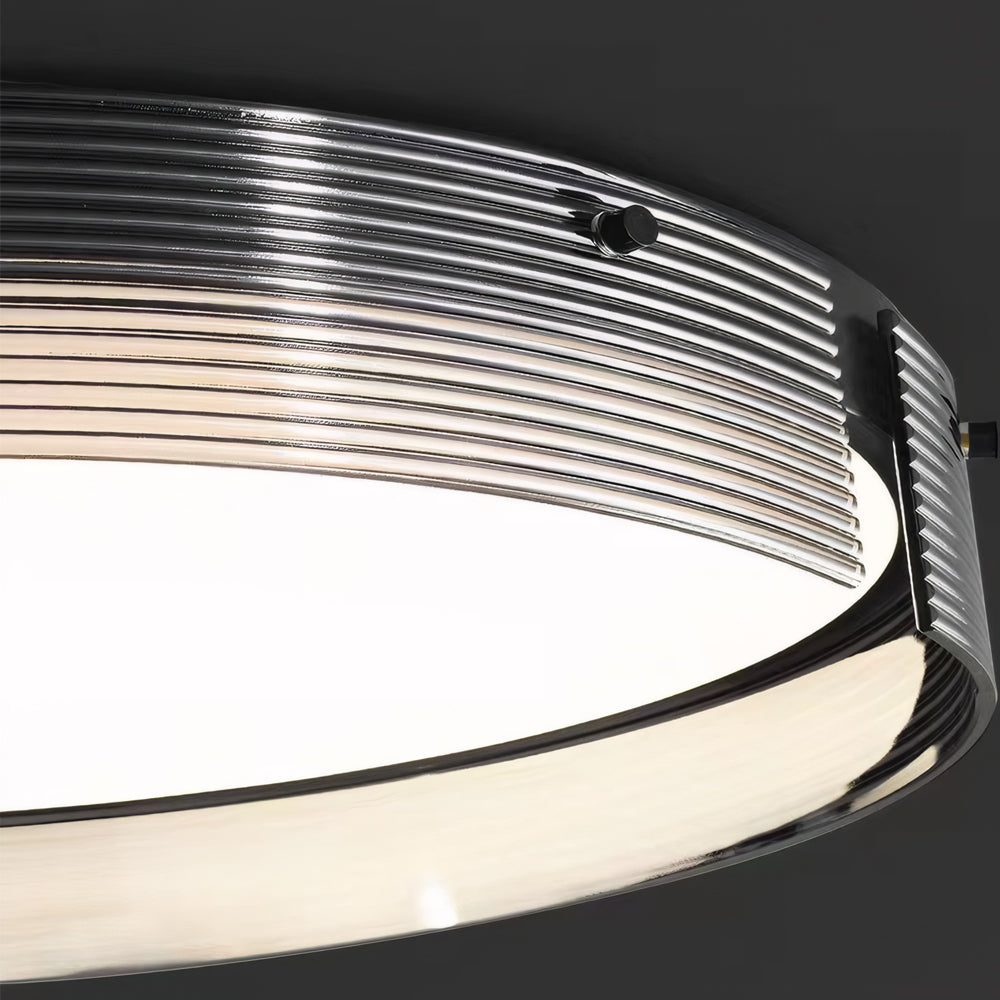6-68a70a37-692a-41b3-ac50-eedd4f568bf2.jpg 16.5/20.5-in Round Black Stripe Glass LED Flush Mount Light - Image 5