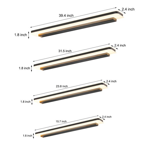 Matte Black Dimmable Linear LED Bathroom Vanity Light with Modern Acrylic - Image 5