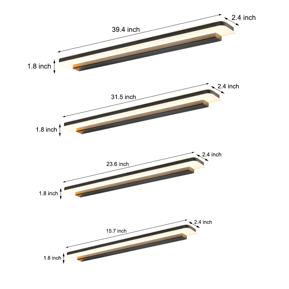 6-6ea214c9-586a-4d23-b23c-aa8e22cd8f28.jpg Matte Black Dimmable Linear LED Bathroom Vanity Light with Modern Acrylic - Image 5
