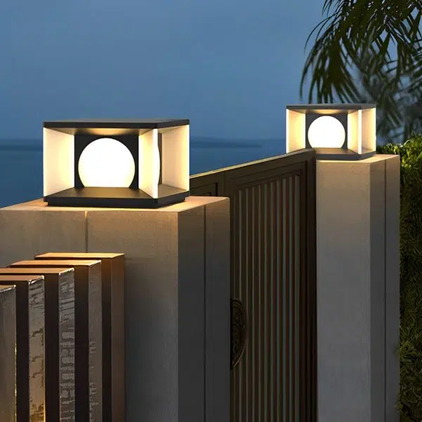 Square LED Waterproof Modern Solar Post Caps Lights Deck Post Lights - Image 4
