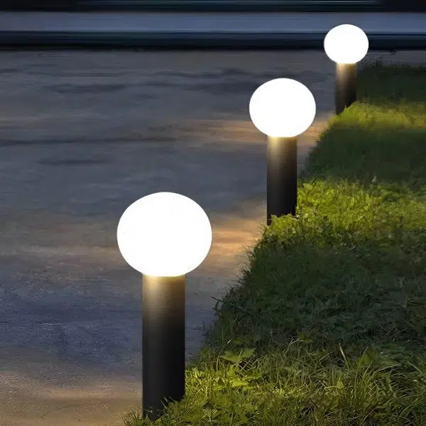 Elegant Round Ball LED Pathway Lights - Waterproof & Sturdy - Image 2