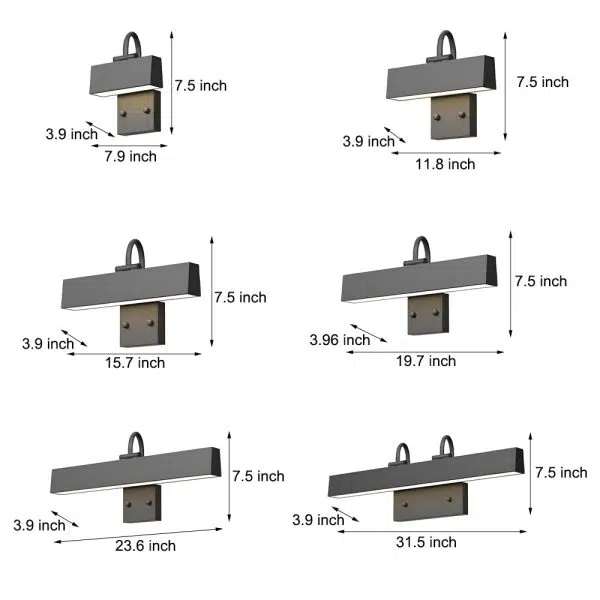 Black LED Wall-Mounted Light for House Number - Image 5