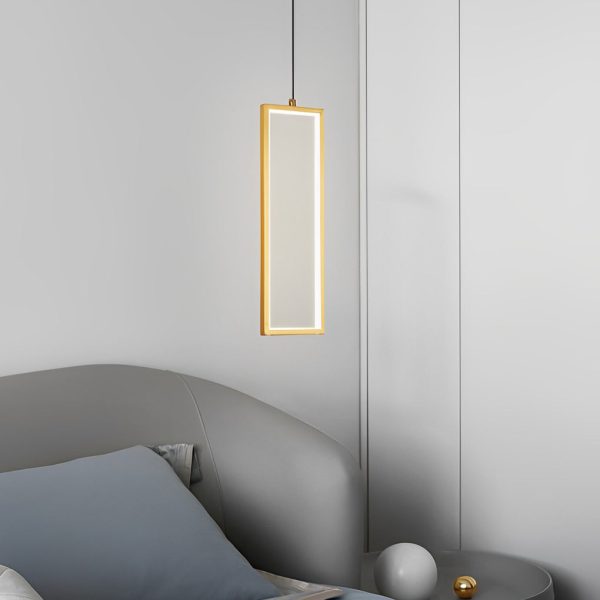 Mini Rectangular Three Step Dimming LED Minimalist Small Pendant Light - Image 4