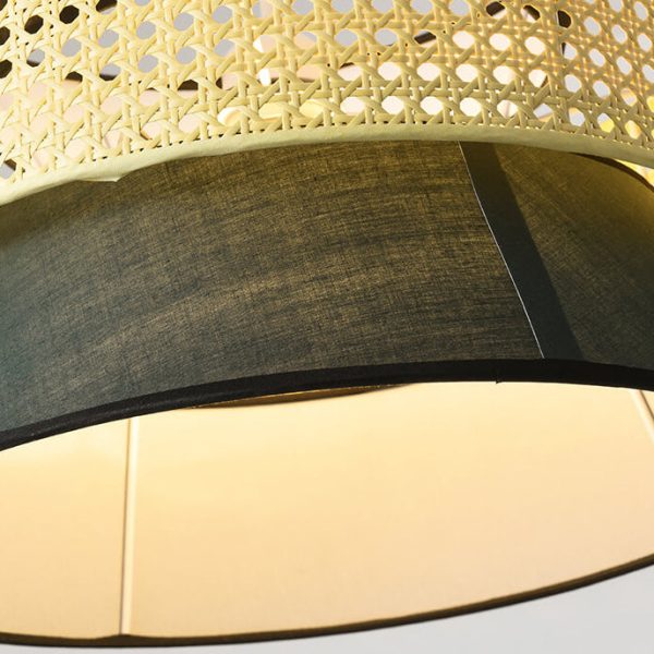 Modern Rattan Japanese Drum Shape 1-Light Pendant Light - Image 8