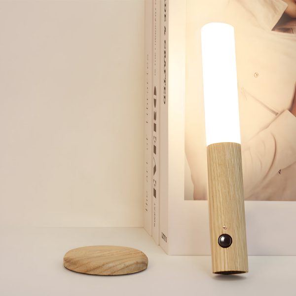 Wood Stick Motion Sensor Night Light USB Portable & Magnetic Wall Lamp - Image 3