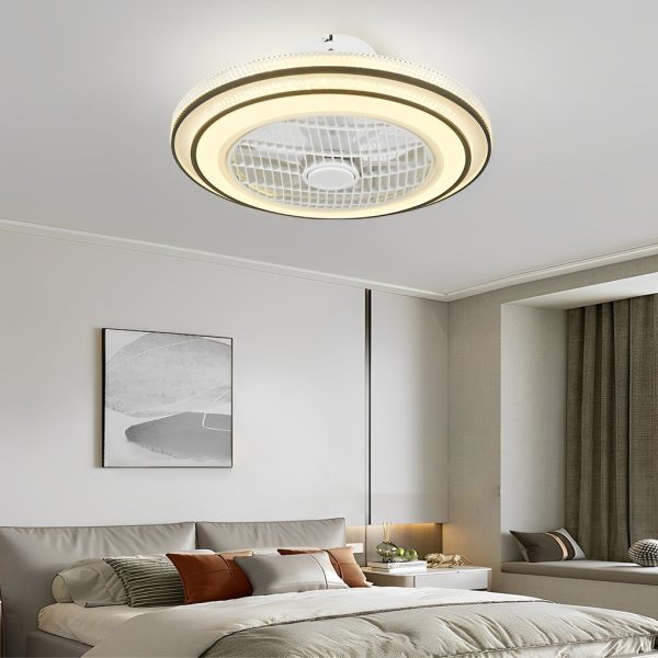 Intelligent Timing Mute LED Modern Bladeless Ceiling Fans with Light - Image 4