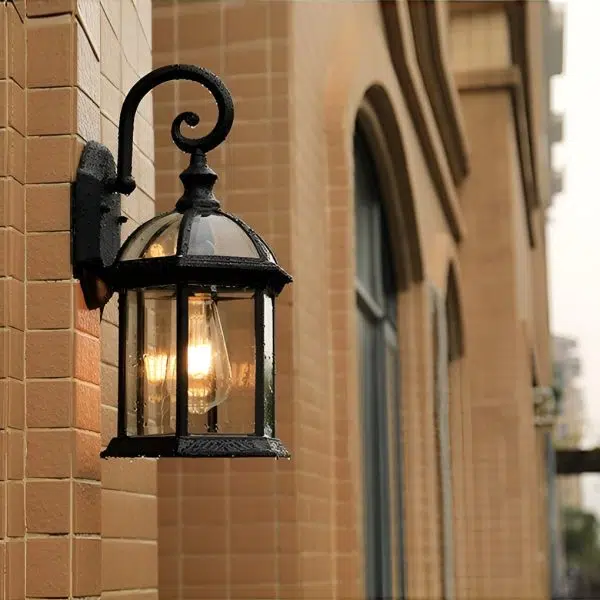 Double-layer Waterproof Glass E27 Vintage Wall Sconce Lighting Wall Lamp - Image 3