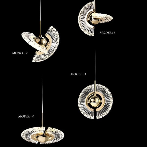 Creative Circle Anodized Acrylic LED Modern Pendant Lighting Hanging Lamp - Image 6
