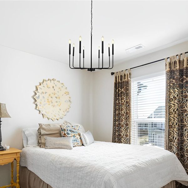 8 Lights Candlelight LED Three Step Dimming Industrial Style Chandelier - Image 3