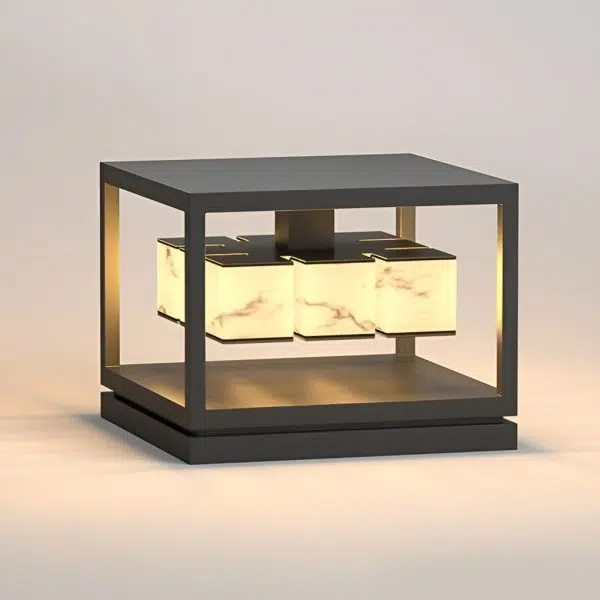 Square LED Waterproof Modern Solar Deck Post Lights Pillar Light Post Caps Lights - Image 8