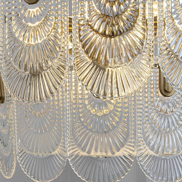 Round French Court Style Glass Three Step Dimming Modern Chandeliers - Image 5