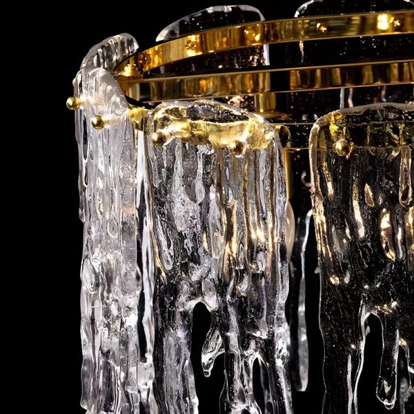 7/10-Light Luxury Glass Decor Icicles Droplet Crystal Chandelier, 3-Step Dimming - Image 5