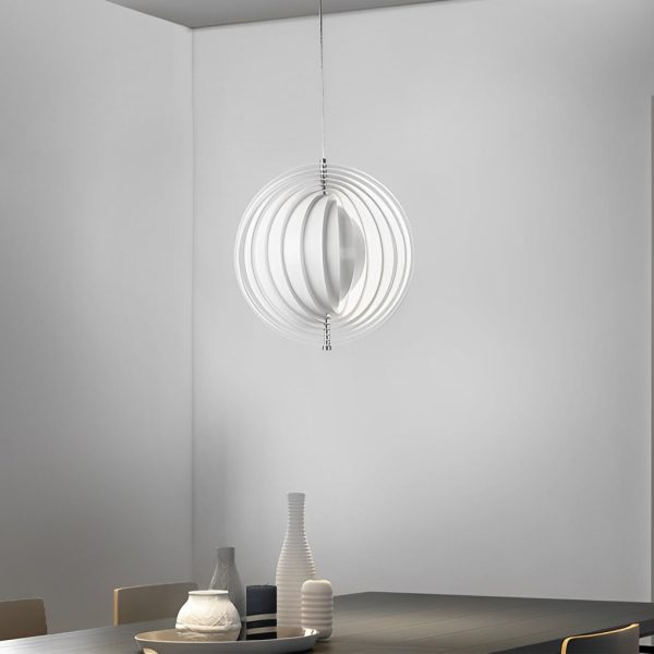 360?? Rotatable Metal Creative White Nordic Pendant Lights Hanging Lamp - Image 2