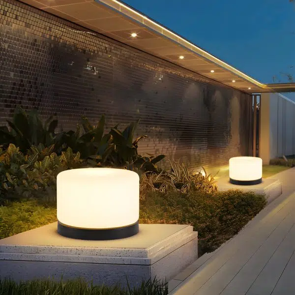 Modern 360?? Illumination Cylindrical LED Dimmable Post Lamp for Pillar Tops - Image 3