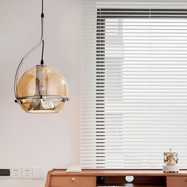 Creative Ball-shaped Glass Modern Pendant Light Hanging Lamp Island Lights - Image 4