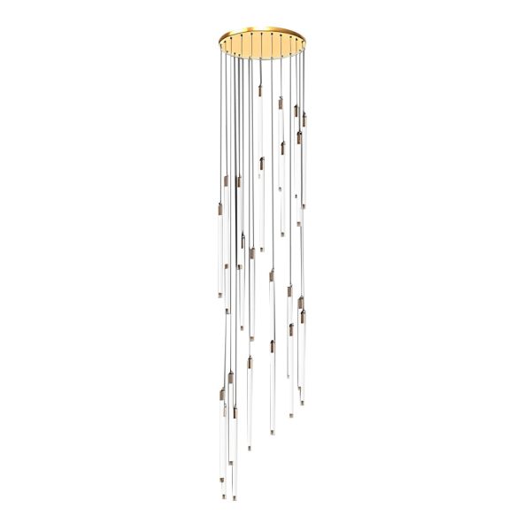 Spiral Creative Long Strip LED Modern Duplex Staircase Chandelier Light - Image 22