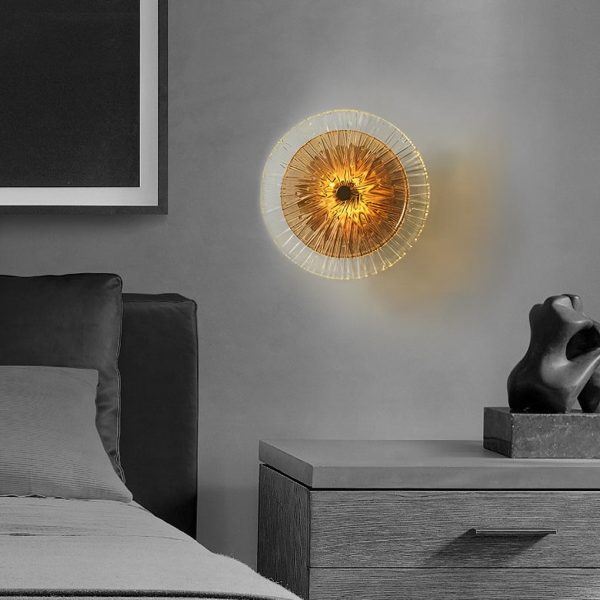 Creative Round Glass Luxury LED Personality Post-Modern Wall Light Fixture - Image 2