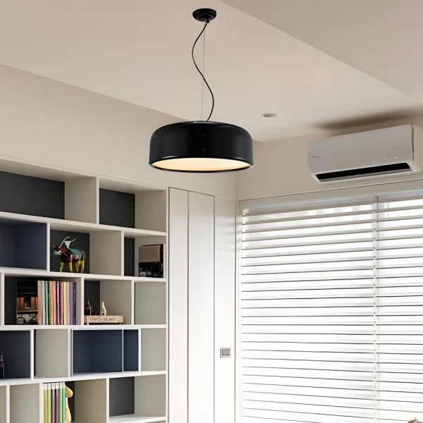 Smithfield Pendant Light: Modern Aluminum Hanging Fixture in Black/White - Image 2