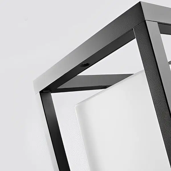 Minimalist Square Waterproof LED Black Modern Solar Fence Post Lights - Image 7