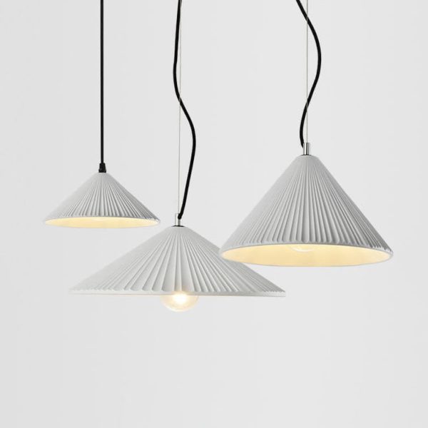 Nordic Resin 1-Light Textured Umbrella Pendant Light - Image 10