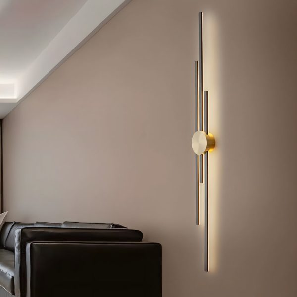 Modern Linear Wall Lamp Minimalist 2 Color Metal Wall Light - Image 2