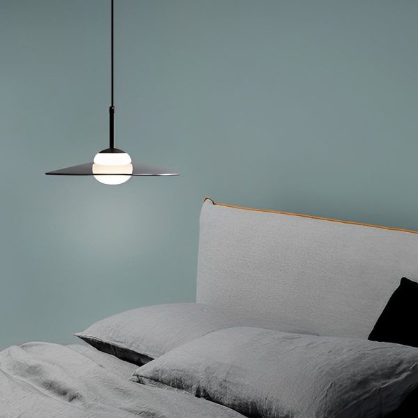 Minimalist Glass UFO LED Black Nordic Chandelier Kitchen Pendant Lighting - Image 5