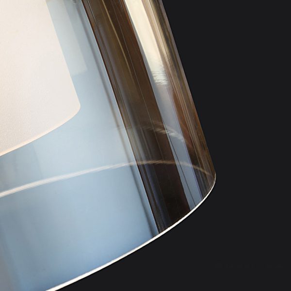 Double Glass Lampshade Creative Wood Brown Nordic Pendant Lights Fixture - Image 5