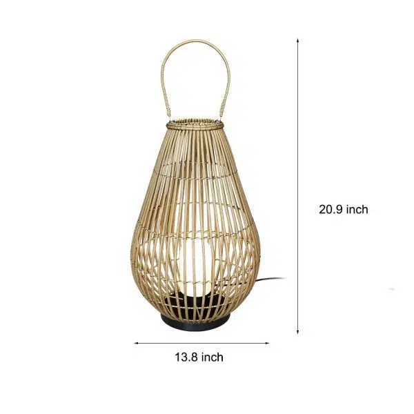 Portable Waterproof Handmade Rattan Iron Modern Outdoor Light Lanterns - Image 5