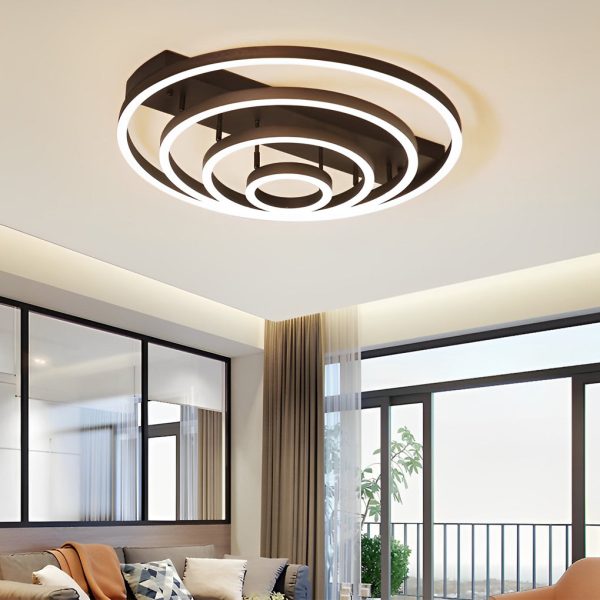 Adjustable Multiple Circular LED Modern Flush Mount Ceiling Lights - Image 3