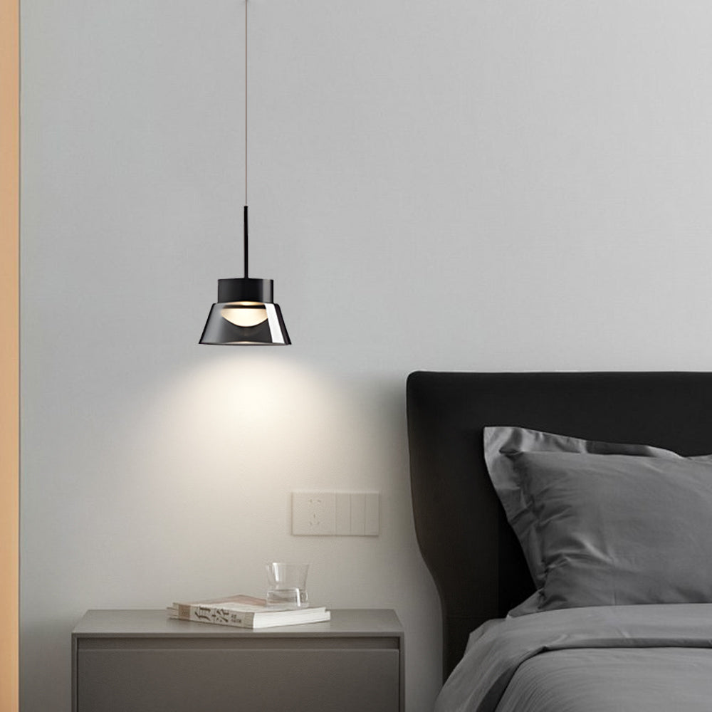 6-c7a12195-9bd3-4f78-b65d-b15095681a6c.jpg 1/2-Light Smoked Gray Glass Pendant Light LED Island Glass Chandelier Black Hanging Ceiling Lamp for Bedroom - Image 1