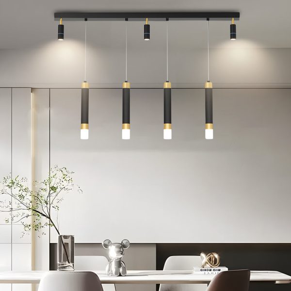 Minimalist Linear Strip 3 Step Dimming Modern Dining Chandelier Spotlight - Image 4