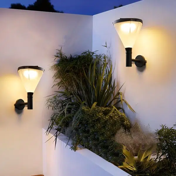 Geometric Waterproof LED Modern Outdoor Plug in Wall Lamp Wall Sconce Lighting - Image 5