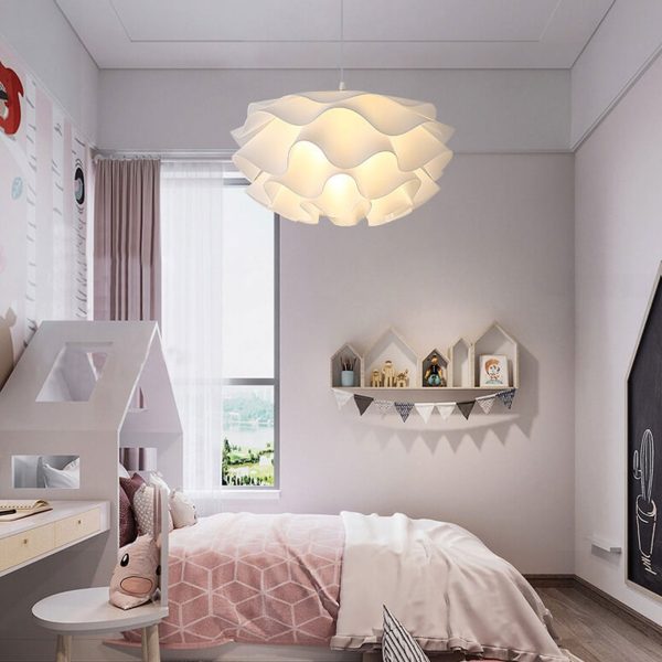 Modern Minimalist Floral Petal Multi-Layered Acrylic 1-Light Pendant Light - Image 13