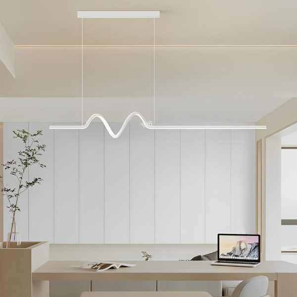 Creative Minimalist Wavy Strip LED Stepless Dimming Nordic Chandelier - Image 7