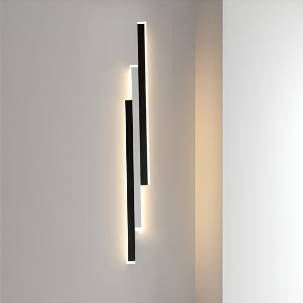 3-light Combined Linear Wall Lights 3-LED Rectangle Bar Outdoor Wall Light - Image 7