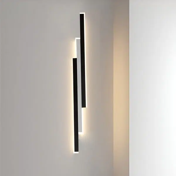 3-light Combined Linear Wall Lights 3-LED Rectangle Bar Outdoor Wall Light - Image 7