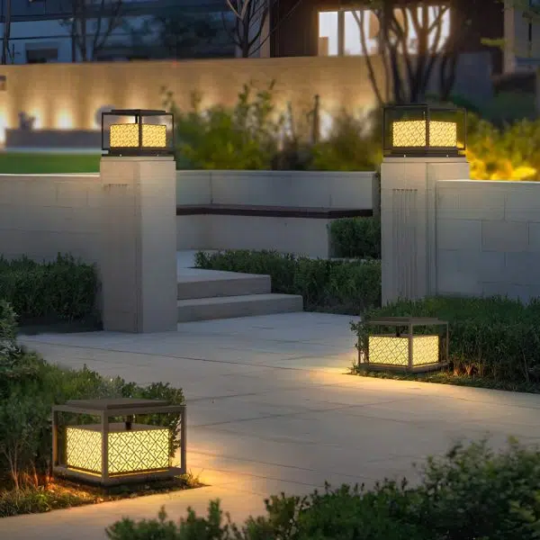 Square Waterproof Modern Solar Outdoor Fence Post Lights Pillar Light - Image 4