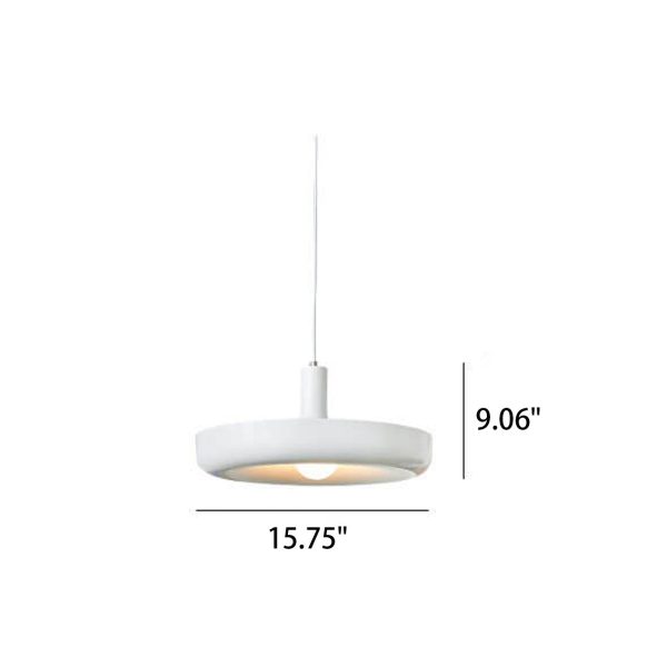 Nordic Minimalist UFO Metal Disc 1-Light Pendant Light - Image 3