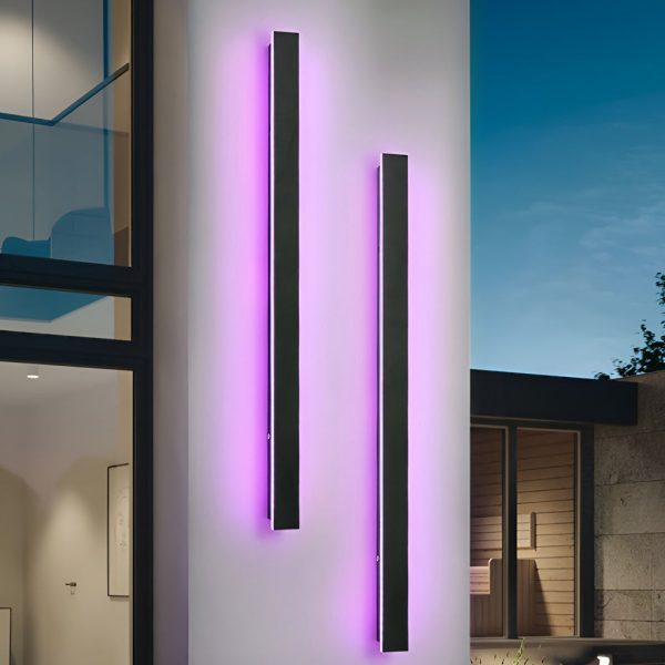 Black Long Strip LED RGB Outdoor Waterproof Wall Light - Image 6