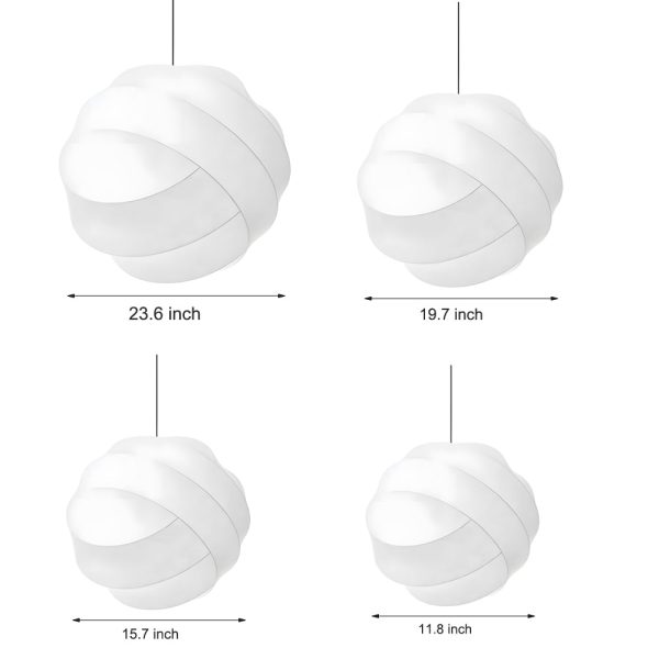 Simple Iron Silk Fabric Ball Wabi-Sabi Creative Japanese Style Chandeliers - Image 5