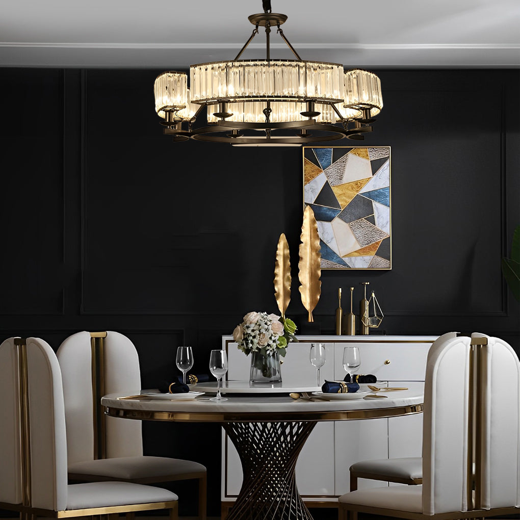 6-e84bc883-1ade-4848-bec1-fc80de308b3c.jpg Round Metal Three Step Dimming Modern Rustic Crystal Chandelier Light - Image 1