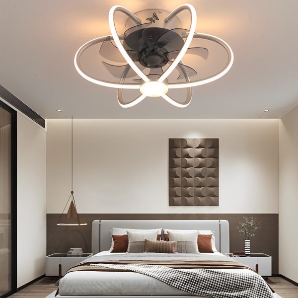 Flower Intelligent Dimmable LED Modern Bladeless Ceiling Fans with Remote - Image 7