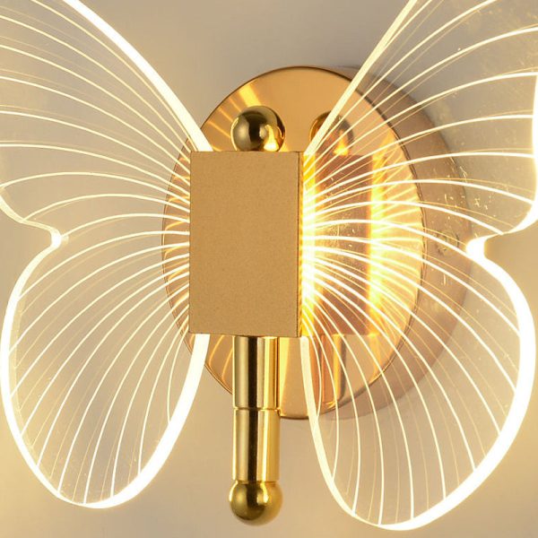 Butterflies Luxury Creative Three Step Dimming Modern LED Wall Lights Fixture - Image 5