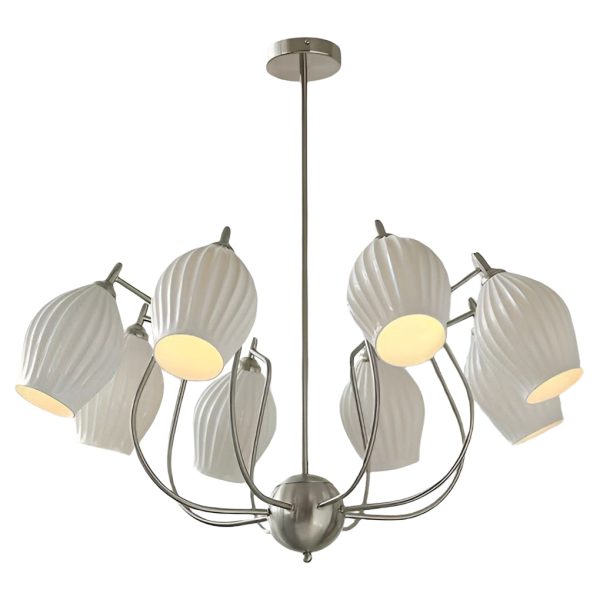 4 Lights Ceramics Flower shaped Warm Light Modern Ceiling Lights - Image 13