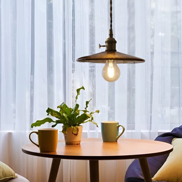 Circular Brown Glass LED 4W Creative Retro Island Lights Pendant Lights - Image 2