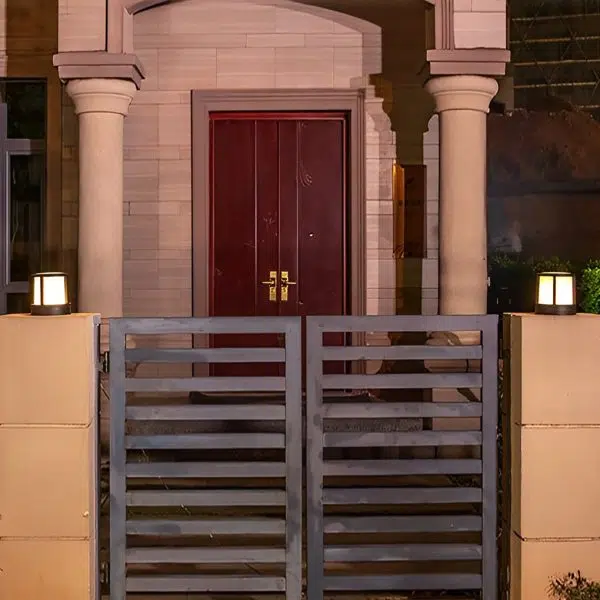 Cylindrical Aluminum LED Waterproof Black Outdoor Fence Post Lights - Image 5